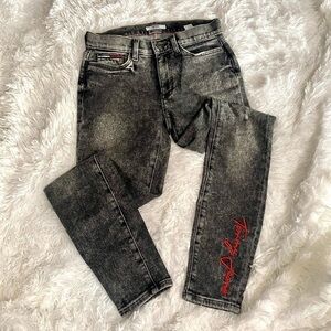 Y2K Tommy jeans black washed denim jean leggings